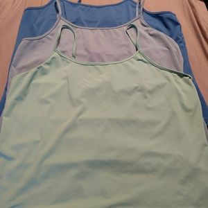 3 shades of blue camsioles